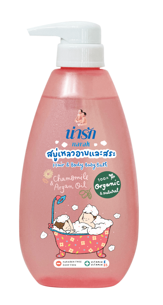 สบู่เหลวอาบและสระออร์แกนิก NARAK คาโมมายล์&อาร์แกนออยล์  380 มล._0